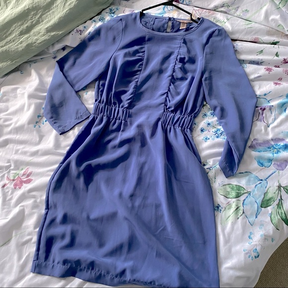 Dusty Blue Airy Structured Spring Dress - Picture 1 of 1